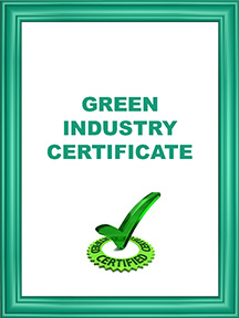 GREEN INDUSTRY CERTIFICATE FOLDER