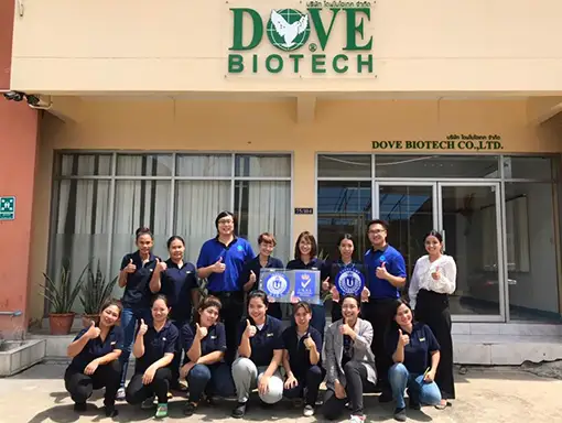 DOVE Biotech staff receiving certification