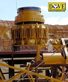 Cone crusher of GOLDROCKMINER stationary hard rock gold processing plant